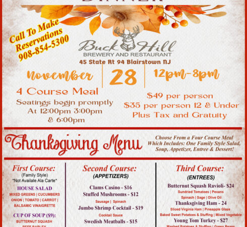 Thanksgiving Specials and Hours