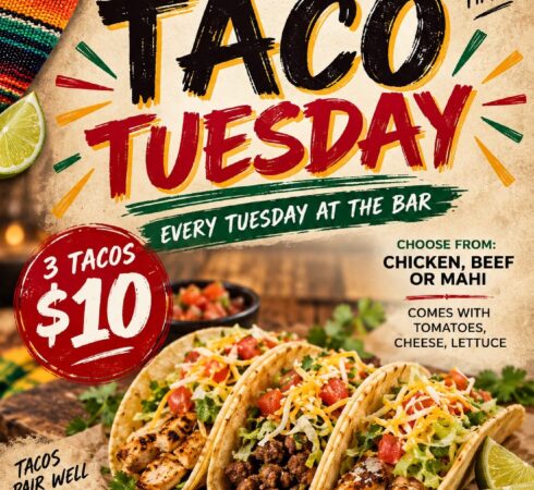 Tuesday Happy Hour Special at the Bar