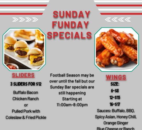 Sunday Bar Specials